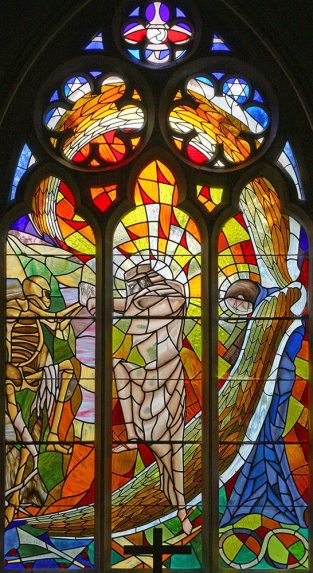 Paul Greener and Richard Seaman, east window (c.1988), Church of St Swithin, Frettenham, Norfolk. | Photo: Mike Dixon
