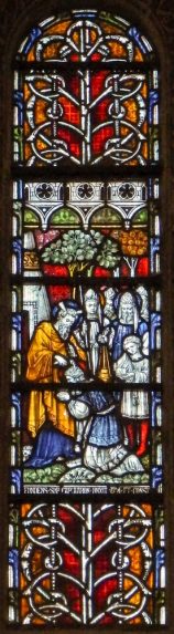 Clayton & Bell, Moses anoints Aaron window (c.1860), Church of Saint Michael & All Angels, Garton on the Wolds, East Yorkshire. | Photo: William Thackray