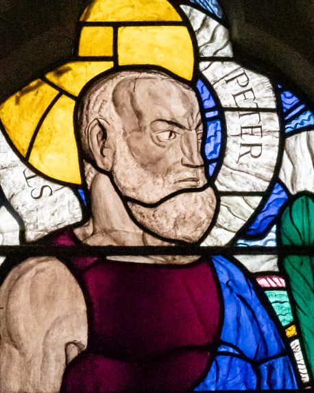 Wilhelmina Geddes, detail of Christ calling St Peter & St Andrew (1938-44), Church of St Peter, Lampeter, Ceredigion. Wilhelmina Geddes, detail of Christ calling St Peter & St Andrew (1938-44), Church of St Peter, Lampeter, Ceredigion. | Photo: Peter Hildebrand