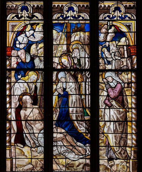 The Deposition, detail of east window (c.1535), Church of St Andrew, Hingham, Norfolk. | Photo: Peter Hildebrand