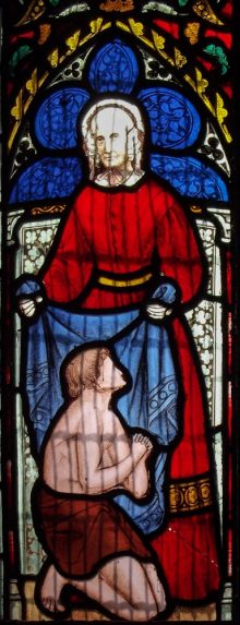 Revd F. C. Hingeston-Randolph and Horwood Brothers, detail of south aisle window (1867), Church of St Petrock, Little Petherick, Cornwall. Revd F. C. Hingeston-Randolph and Horwood Brothers, detail of south aisle window (1867), Church of St Petrock, Little Petherick, Cornwall. | Photo: Jeff Hopewell