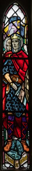 Douglas Strachan, north west window (1938-43), Church of st Oswald, Hotham, East Riding of Yorkshire. Douglas Strachan, north west window (1938-43), Church of st Oswald, Hotham, East Riding of Yorkshire. | Photo: Peter Hildebrand