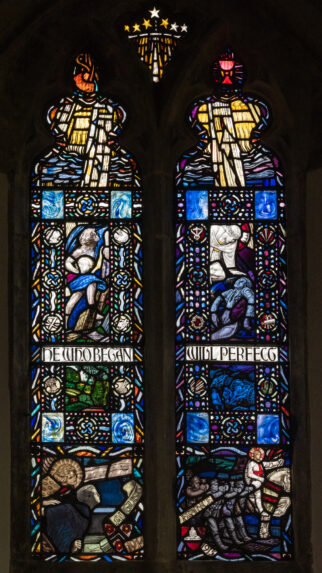 Richard J. Stubington, Lady Chapel north wall window (1934), Church of St Mary the Virgin, Lapworth, Solihull, West Midlands. Richard J. Stubington, Lady Chapel north wall window (1934), Church of St Mary the Virgin, Lapworth, Solihull, West Midlands. | Photo: Peter Hildebrand
