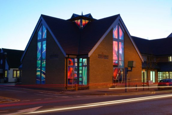 Sarah Galloway, Complete scheme of windows (2011), West Leigh Baptist Church, Leigh-on-Sea, Essex. | Photo: Sarah Galloway