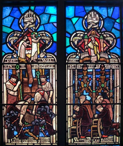 Nora Yoxall & Elsie Whitford, detail of north nave window (1937), Muswell Hill Methodist Church, London N10. Nora Yoxall & Elsie Whitford, detail of north nave window (1937), Muswell Hill Methodist Church, London N10. | Photo: Roy Albutt