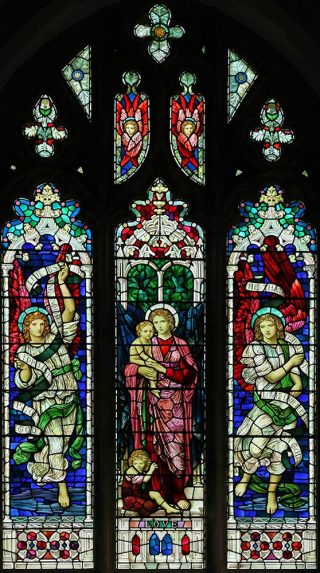 Henry Holiday, east window (c.1920), Church of St Michael, Ormesby St Michael, Norfolk. | Photo: Mike Dixon