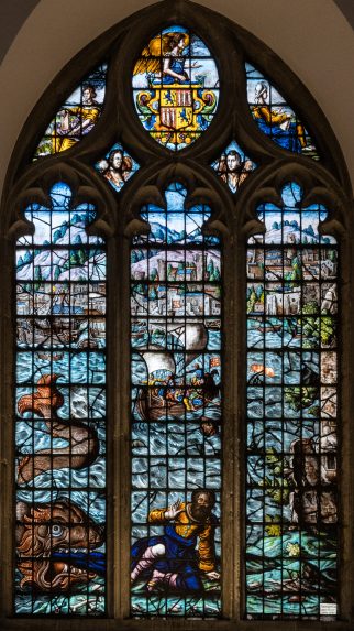 Abraham van Linge, 'Jonah and the Whale' (1641), Chapel of University College, Oxford. | Photo: Peter Hildebrand