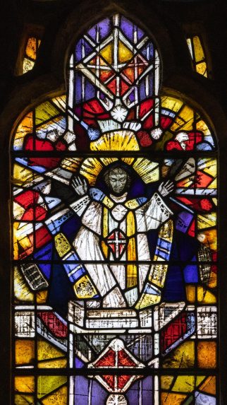 Lawrence Lee, detail of Becket window (1970), Church of St John the Baptist, Penshurst, Kent. Lawrence Lee, detail of Becket window (1970), Church of St John the Baptist, Penshurst, Kent. | Photo: Peter Hildebrand