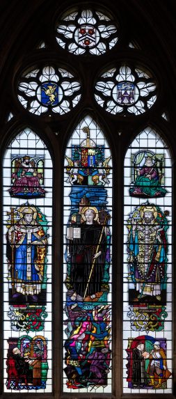 W. T. Carter Shapland, St Benedict's Chapel east window (c.1958), Peterborough Cathedral, Cambridgeshire. W. T. Carter Shapland, St Benedict's Chapel east window (c.1958), Peterborough Cathedral, Cambridgeshire. | Photo: Peter Hildebrand