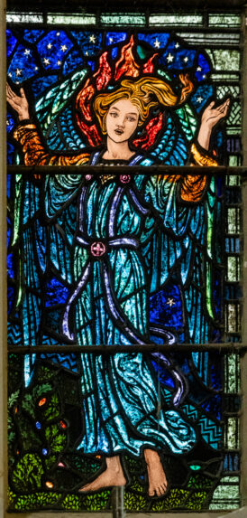 Karl Parsons, detail of Te Deum east window (1927), Church of All Saints, Porthcawl. Karl Parsons, detail of Te Deum east window (1927), Church of All Saints, Porthcawl. | Photo: Peter Hildebrand