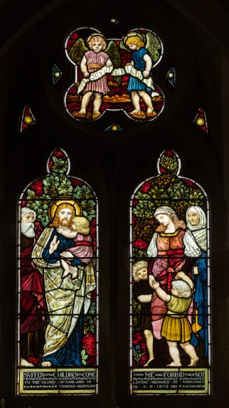 J. W. Brown and James Powell & sons, south chancel window (1880), Church of St John the Baptist, Garboldisham, Norfolk. J. W. Brown and James Powell & sons, south chancel window (1880), Church of St John the Baptist, Garboldisham, Norfolk. | Photo: Peter Hildebrand