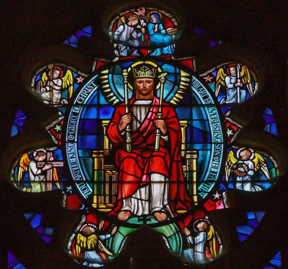 M. E. Aldrich Rope, detail of north aisle window (1959), Church of Saint Peter & Saint Paul, Bromley, London. | Photo: Arthur Rope