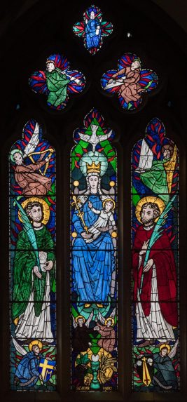 Patrick Reyntiens, south transept west window (1982), Sheffield Roman Catholic Cathedral, South Yorkshire. | Photo: Peter Hildebrand