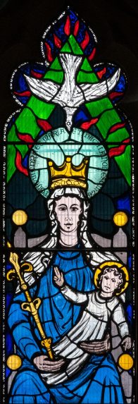 Patrick Reyntiens, detail of south transept west window (1982), Sheffield Roman Catholic Cathedral, South Yorkshire. Patrick Reyntiens, detail of south transept west window (1982), Sheffield Roman Catholic Cathedral, South Yorkshire. | Photo: Peter Hildebrand