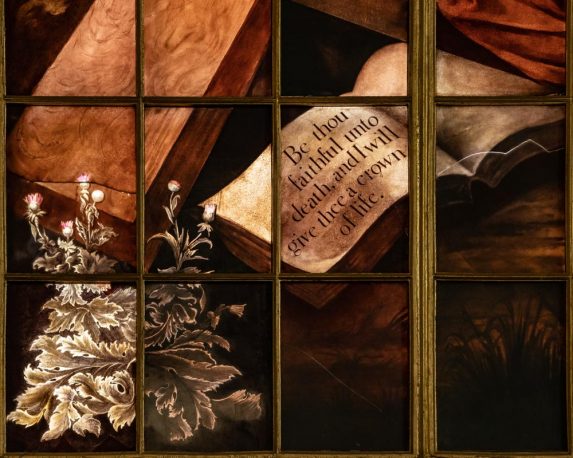 Francis Eginton, detail of east window (1797), Church of St Alkmund, Shrewsbury, Shropshire. | Photo: Peter Hildebrand
