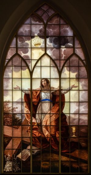 Francis Eginton, east window (1797), Church of St Alkmund, Shrewsbury, Shropshire. | Photo: Peter Hildebrand