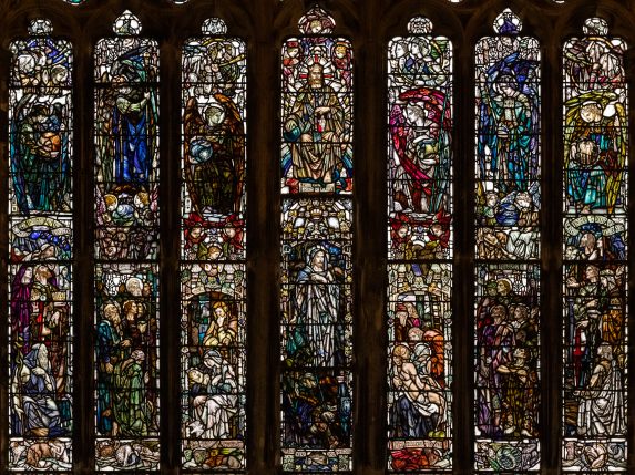 Douglas Strachan, detail of east window (1910), Holy Trinity Church, St Andrews, Fife. | Photo: Peter Hildebrand