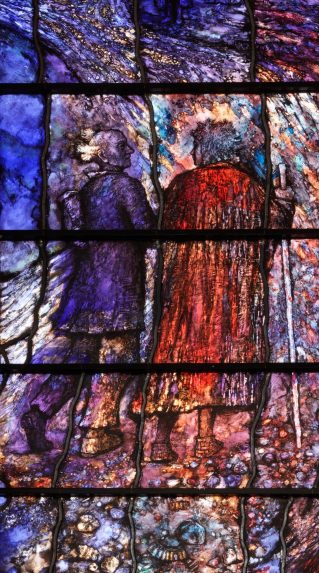 Tom Denny, detail of Wisdom window (2012), St. Catharine's College Chapel, Cambridge. | Photo: James O Davies - Reproduced by kind permission of the Master and Fellows of St Catharine’s College, Cambridge 