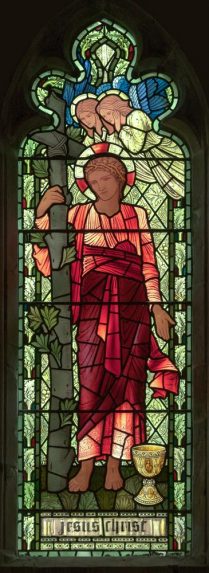 Edward Burne-Jones and Morris & Co., detail of chancel east window (1896), Church of St Germanus, St Germans, Cornwall.2 Edward Burne-Jones and Morris & Co., detail of chancel east window (1896), Church of St Germanus, St Germans, Cornwall.
