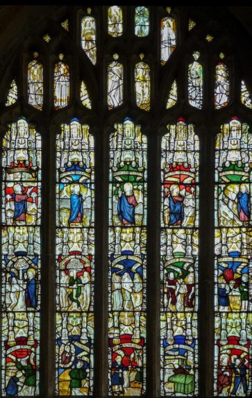 The Creation window (c.1490s), Church of St Anietus, St Neot, Cornwall. | Photo: Peter Hildebrand