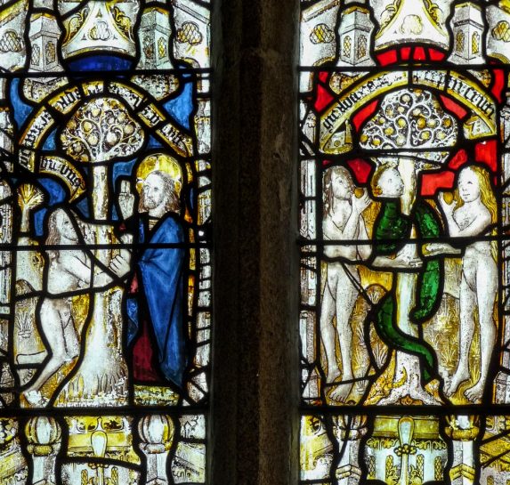 Detail of The Creation window (c.1490s), Church of St Anietus, St Neot, Cornwall. | Photo: Peter Hildebrand