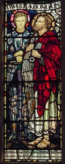 Margaret Agnes Rope, detail of east window (1913), Church of St Peter, Blaxhall, Suffolk. Margaret Agnes Rope, detail of east window (1913), Church of St Peter, Blaxhall, Suffolk. | Photo: Arthur Rope