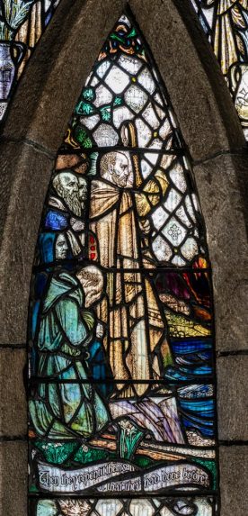 Douglas Strachan, detail of Crombie Memorial window (1908), Cathedral Church of St Machar, Aberdeen. | Photo: © 2020 Niall Hastie