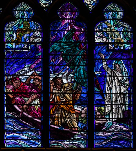 Douglas Strachan, detail of Christ stilling the Sea of Galilee (1922), St Giles' Cathedral, Edinburgh. | Photo: Peter Hildebrand