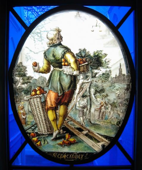 Autumn - Picking Apples (17th century), Star Chamber, Strawberry Hill House, Twickenham, London. | Photo: Strawberry Hill House