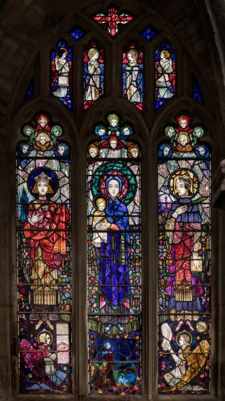 Harry Clarke and J. Clarke & Sons, south nave window (1921), Church of St Mary, Sturminster Newton, Dorset. Harry Clarke and J. Clarke & Sons, south nave window (1921), Church of St Mary, Sturminster Newton, Dorset. | Photo: Peter Hildebrand