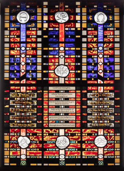 Caroline Swash with Goddard and Gibbs, detail of thhe west wall of the Chapel (1997), Church of St Barnabas, Dulwich, London SE21. | Photo: Peter Hildebrand
