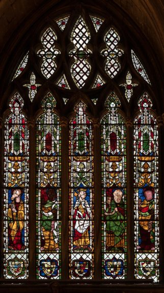 King Rehoboam and four prophets, Chancel south-east window (c.1340), Tewkesbury Abbey, Gloucestershire. King Rehoboam and four prophets, Chancel south-east window (c.1340), Tewkesbury Abbey, Gloucestershire. | Photo: Peter Hildebrand