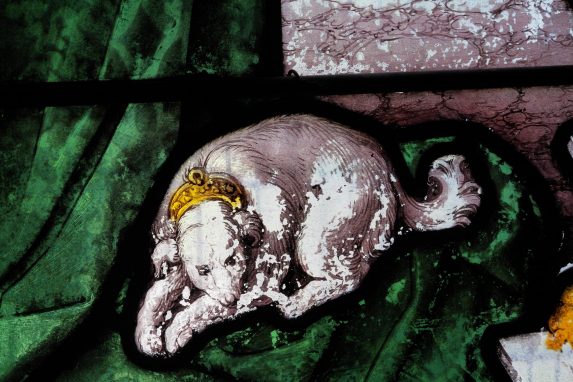 Detail of left hand section of the Chapel east window (early 16th century), Chapel of The Vyne, Basingstoke, Hampshire. | Photo: Steve Clare - Reproduced by kind permission of the National Trust 
