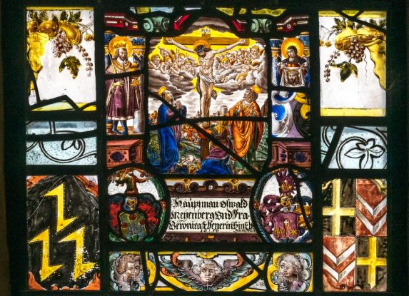 Swiss & German artists, detail of east window (16th & 17th century), Church of St. Andrew, Trent, Dorset. | Photo: Peter Hildebrand