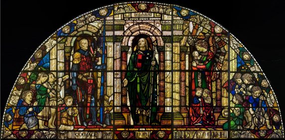 Robert Aning Bell and Henry Payne, ex situ window (1908-10), Church of Saint James (Yorkshire Wolds Heritage Centre), Warter, East Yorkshire. Robert Aning Bell and Henry Payne, ex situ window (1908-10), Church of Saint James (Yorkshire Wolds Heritage Centre), Warter, East Yorkshire. | Photo: Barley Studio