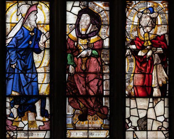 The Prophets, Daniel, Hosea & Joel, south side window (c.1530), Withcote Chapel, Leicestershire. | Photo: Peter Hildebrand