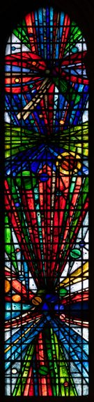 Keith New. Science & Philosephy windows (1966), Glasgow University Memorial Chapel, Glasgow. Keith New. Science & Philosephy windows (1966), Glasgow University Memorial Chapel, Glasgow. | Photo: Peter Hildebrand