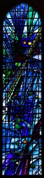 Keith New. Science & Philosephy windows (1966), Glasgow University Memorial Chapel, Glasgow. Keith New. Science & Philosephy windows (1966), Glasgow University Memorial Chapel, Glasgow. | Photo: Peter Hildebrand