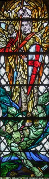 Douglas Strachan, detail of east window (1922), Sprouston Parish Church, Kelso. | Photo: Douglas Hogg