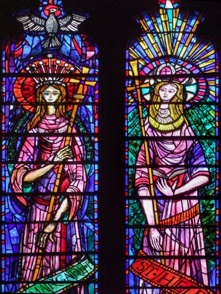 Sax Shaw, detail of west window (1979), Church of St Mary, Haddington, East Lothian. Sax Shaw, detail of west window (1979), Church of St Mary, Haddington, East Lothian. | Photo: Douglas Hogg