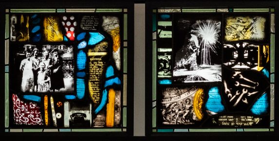 Alec Galloway, detail of Main Hall panel (2011), Maryhill Burgh Halls, Glasgow. Alec Galloway, detail of Main Hall panel (2011), Maryhill Burgh Halls, Glasgow. | Photo: Peter Hildebrand