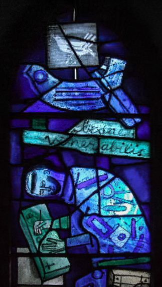 William Johnstone and Tom Fairs, detail of memorial window (1958), Ancrum Parish Church, Scottish Borders. | Photo: Douglas Hogg