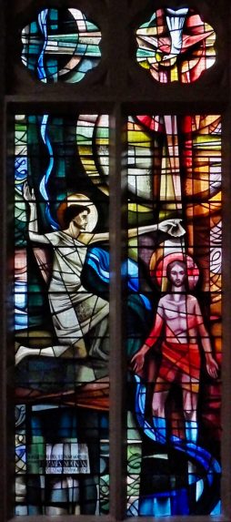 Alfred Fisher and Chapel Studio, south Chapel south window (1974), Roman Catholic Church of St Mary, Halifax, West Yorkshire. Alfred Fisher and Chapel Studio, south Chapel south window (1974), Roman Catholic Church of St Mary, Halifax, West Yorkshire. | Photo: Alfred Fisher