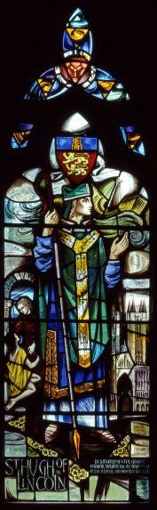 Alfred Fisher and James Powell & Sons, St Hugh of Lincoln (1972), Holy Trinity Church, Northwood, London. Alfred Fisher and James Powell & Sons, St Hugh of Lincoln (1972), Holy Trinity Church, Northwood, London. | Photo: Alfred Fisher