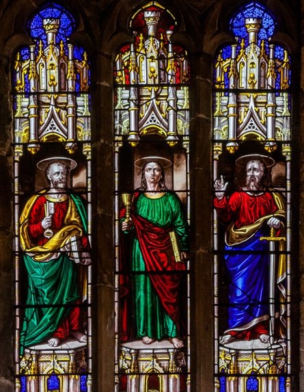 David Evans of Betton & Evans, St Peter, St John and St Paul, north aisle (1840 & 1843), Bangor Cathedral, Gwynedd. David Evans of Betton & Evans, St Peter, St John and St Paul, north aisle (1840 & 1843), Bangor Cathedral, Gwynedd. | Photo: Martin Crampin