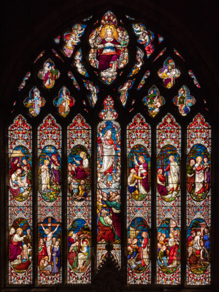 Ward & Hughes, east window (1864), St Asaph Cathedral, Denbighshire, Wales. Ward & Hughes, east window (1864), St Asaph Cathedral, Denbighshire, Wales. | Photo: Peter Hildebrand