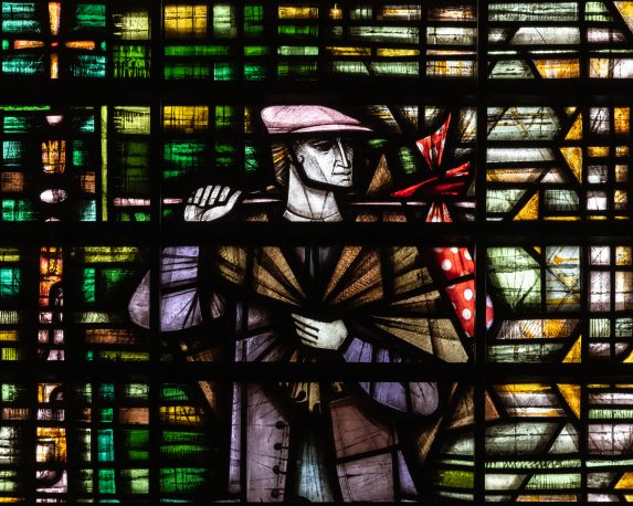 John Hayward, detail of Dick Whittington memorial window (1969), Church of St Michael Paternoster Royal, London. John Hayward, detail of Dick Whittington memorial window (1969), Church of St Michael Paternoster Royal, London. | Photo: Peter Hildebrand