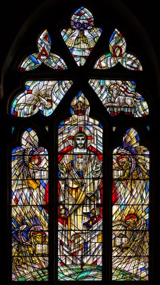 Roy Coomber, east window (1990), Church of St Mary the Virgin, Hartpury, Gloucestershire. | Photo: Peter Hildebrand