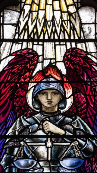 Christopher Whall, detail of First World War Memorial window (1920), Gray's Inn Chapel, London WC1 | Photo: Peter Hildebrand