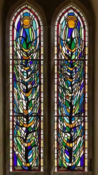 Peter Berry, Carpenter's window (1998), Church of St Giles, Stanton St Quintin, Wiltshire. | Photo: Peter Hildebrand